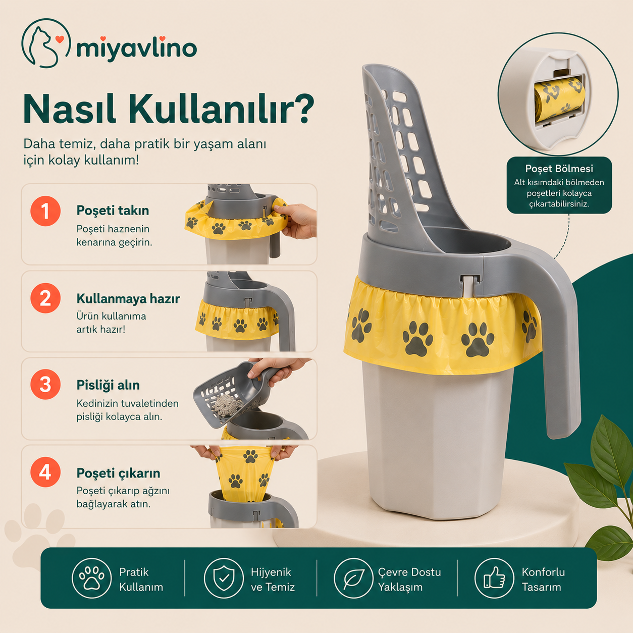 PratiKum™ Tek Hamle Kum Temizlik Seti